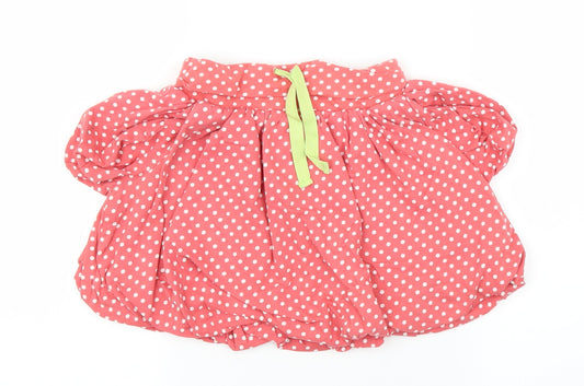 M&S Girls Pink Polka Dot  Pleated Skirt Size 5-6 Years
