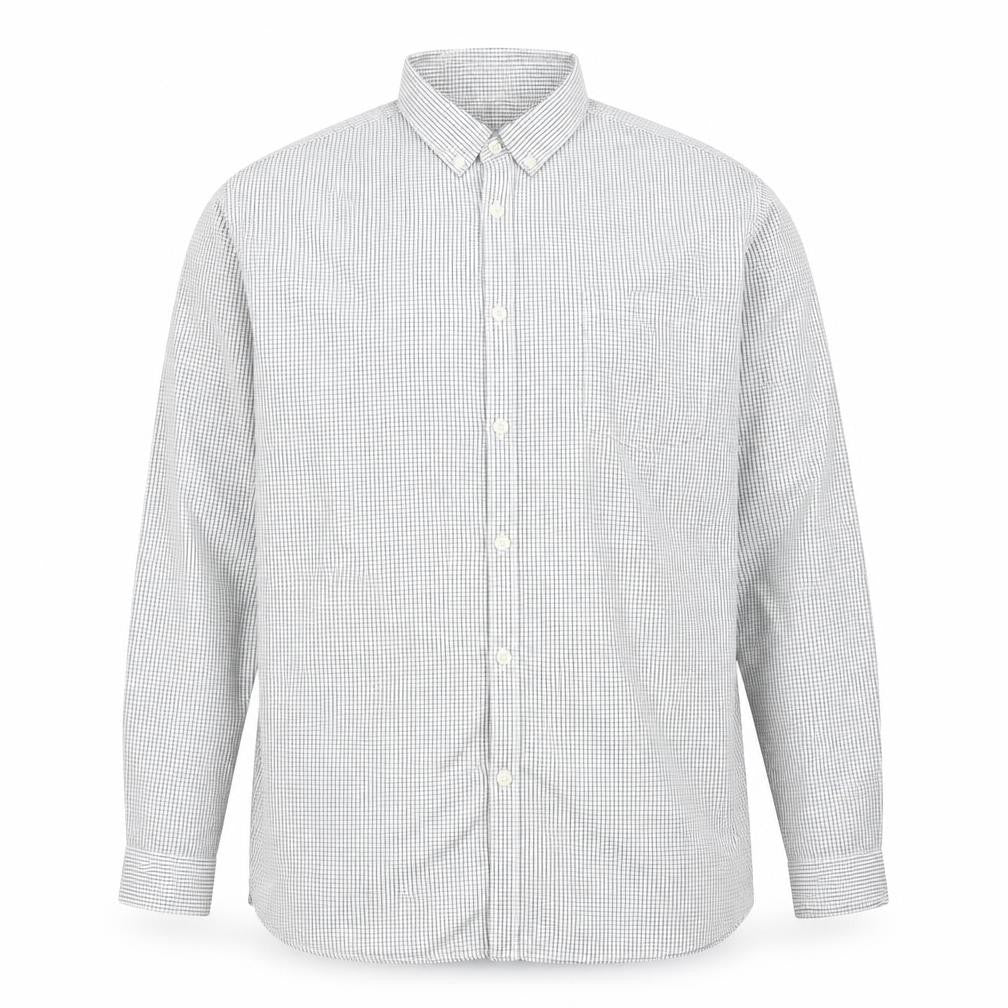Primark Mens Grey Check   Button-Up Size 2XL