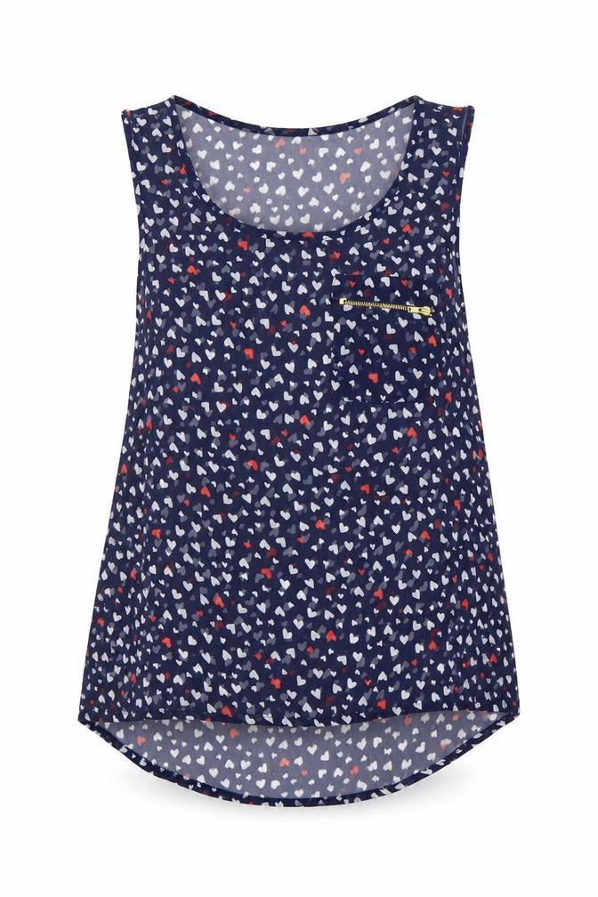 New Look Womens Blue   Basic Blouse Size 14  - Love Heart