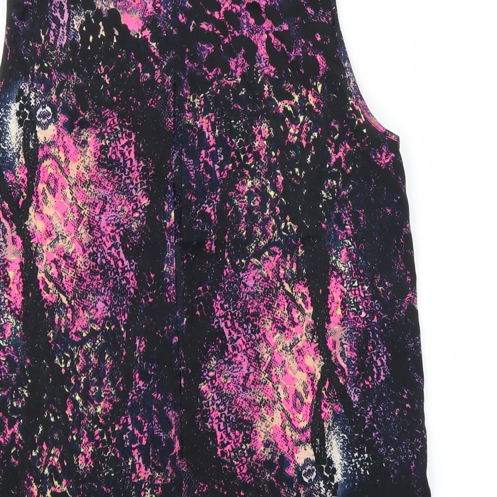 Vera Moda Womens Purple Animal Print  Basic Blouse Size 12  - Snake print