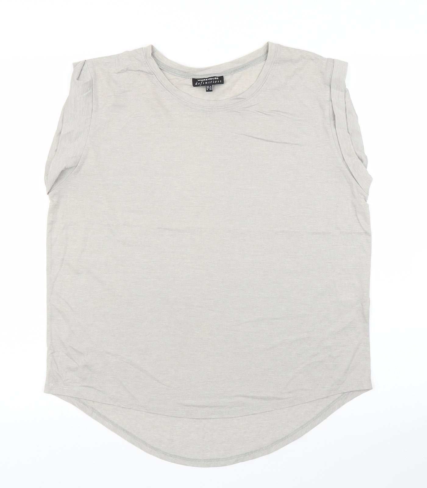 Warehouse Womens Grey   Basic Blouse Size 14