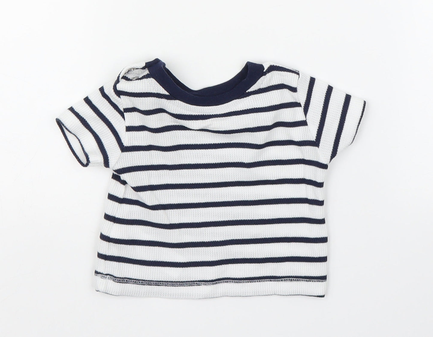Primark Baby Blue Striped  Basic T-Shirt Size 3-6 Months