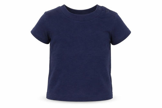 Front view of Primark boys’ blue basic t-shirt, size 3-6, months