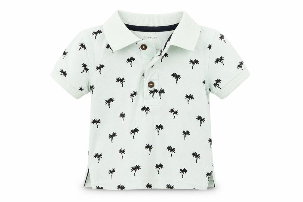 Primark Boys Green   Basic Polo Size 3-6 Months  - Palm trees
