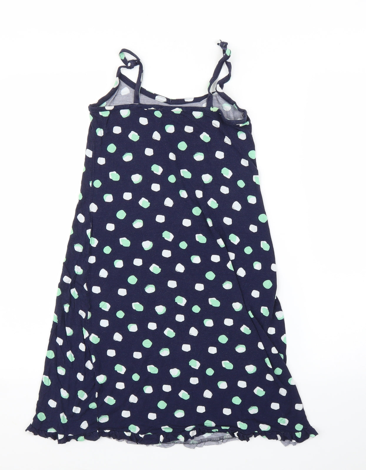 M&S Womens Blue Polka Dot  Tunic Blouse Size 8