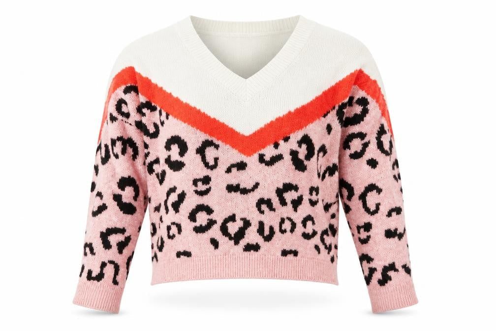 Primark Womens Pink Animal Print  Pullover Jumper Size M
