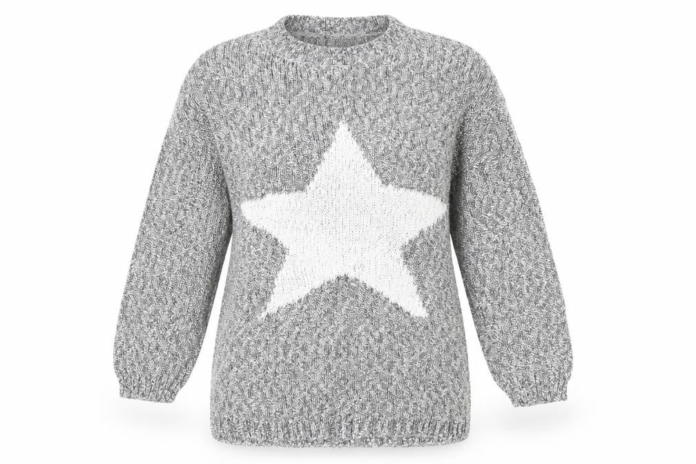 Papaya Womens Blue Geometric  Pullover Jumper Size S