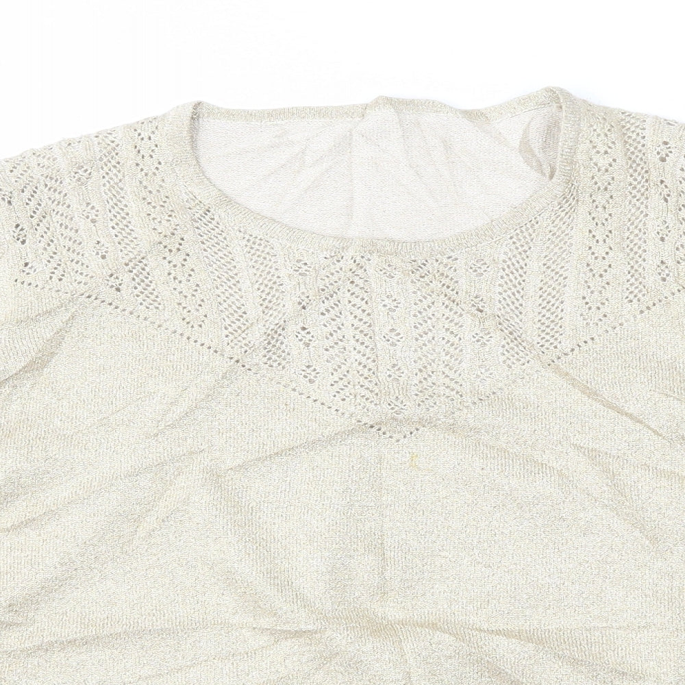 Preworn Womens Gold   Pullover Jumper Size 16