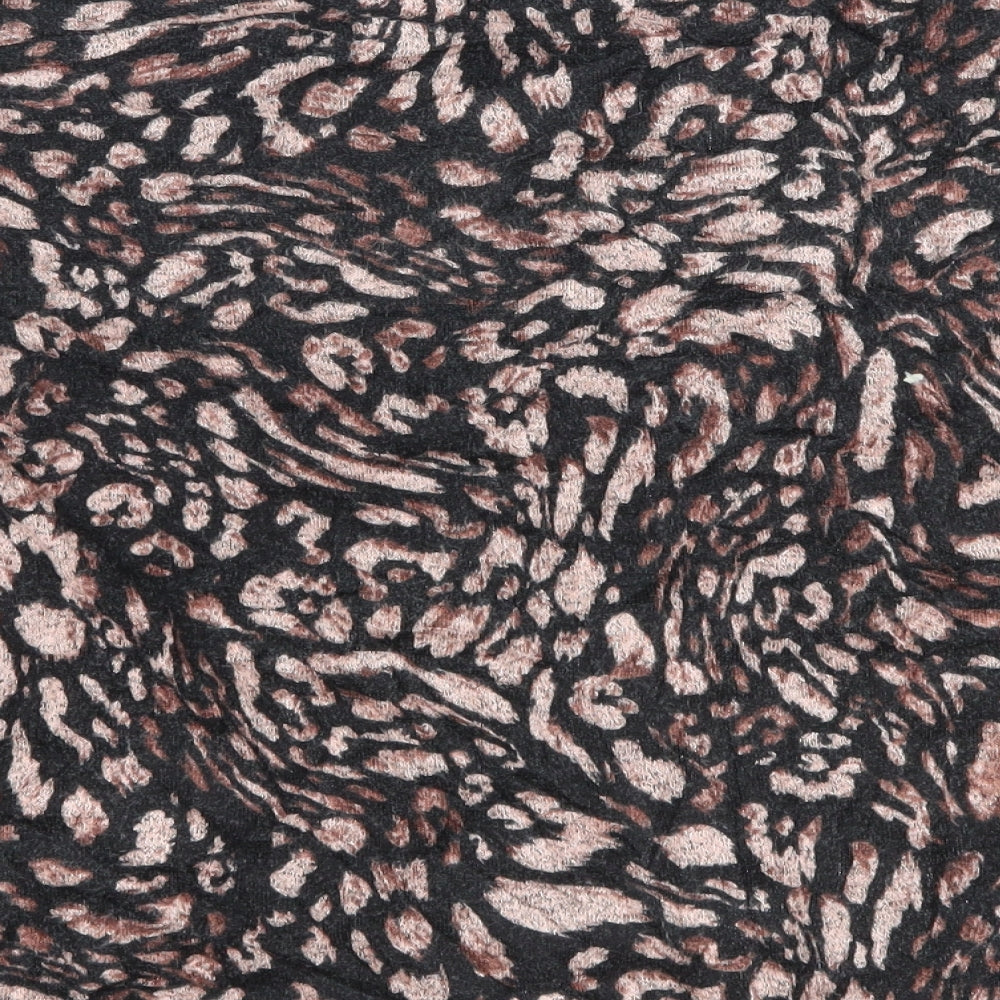 Dorothy Perkins Womens Brown Animal Print  Pullover Jumper Size 8