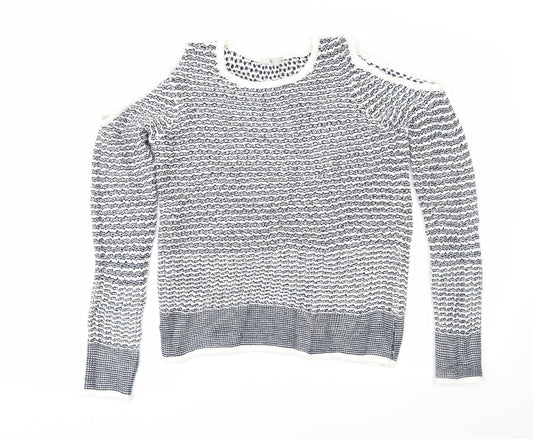 TU Womens Blue Striped  Pullover Jumper Size 12