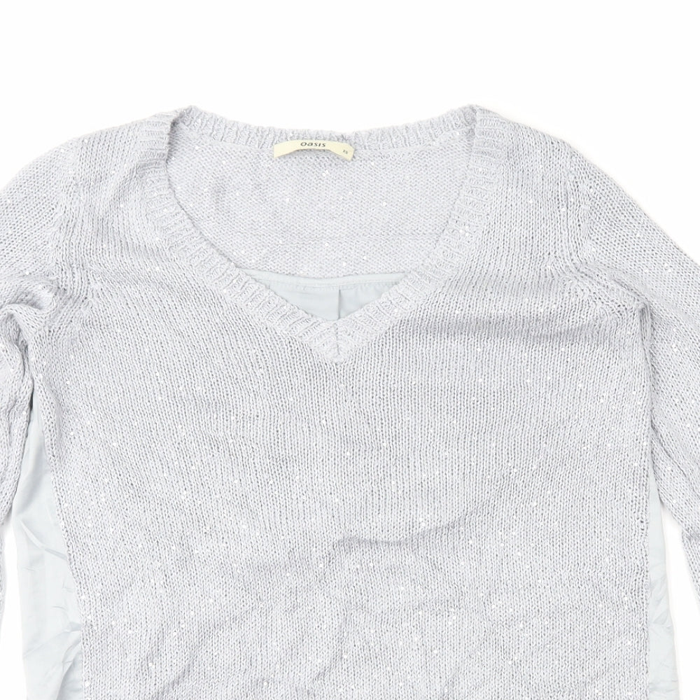 Oasis Womens Grey   Pullover Jumper Size XS