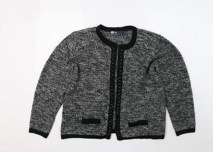 Isle Womens Grey  Knit Cardigan Jumper Size M