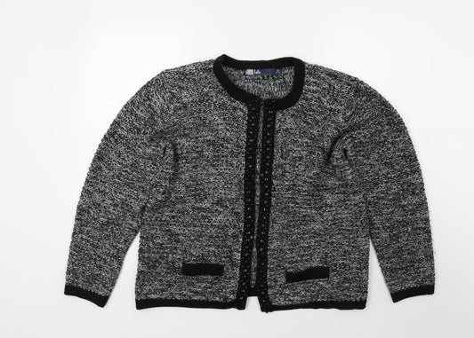 Isle Womens Grey  Knit Cardigan Jumper Size M