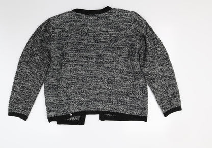 Isle Womens Grey  Knit Cardigan Jumper Size M