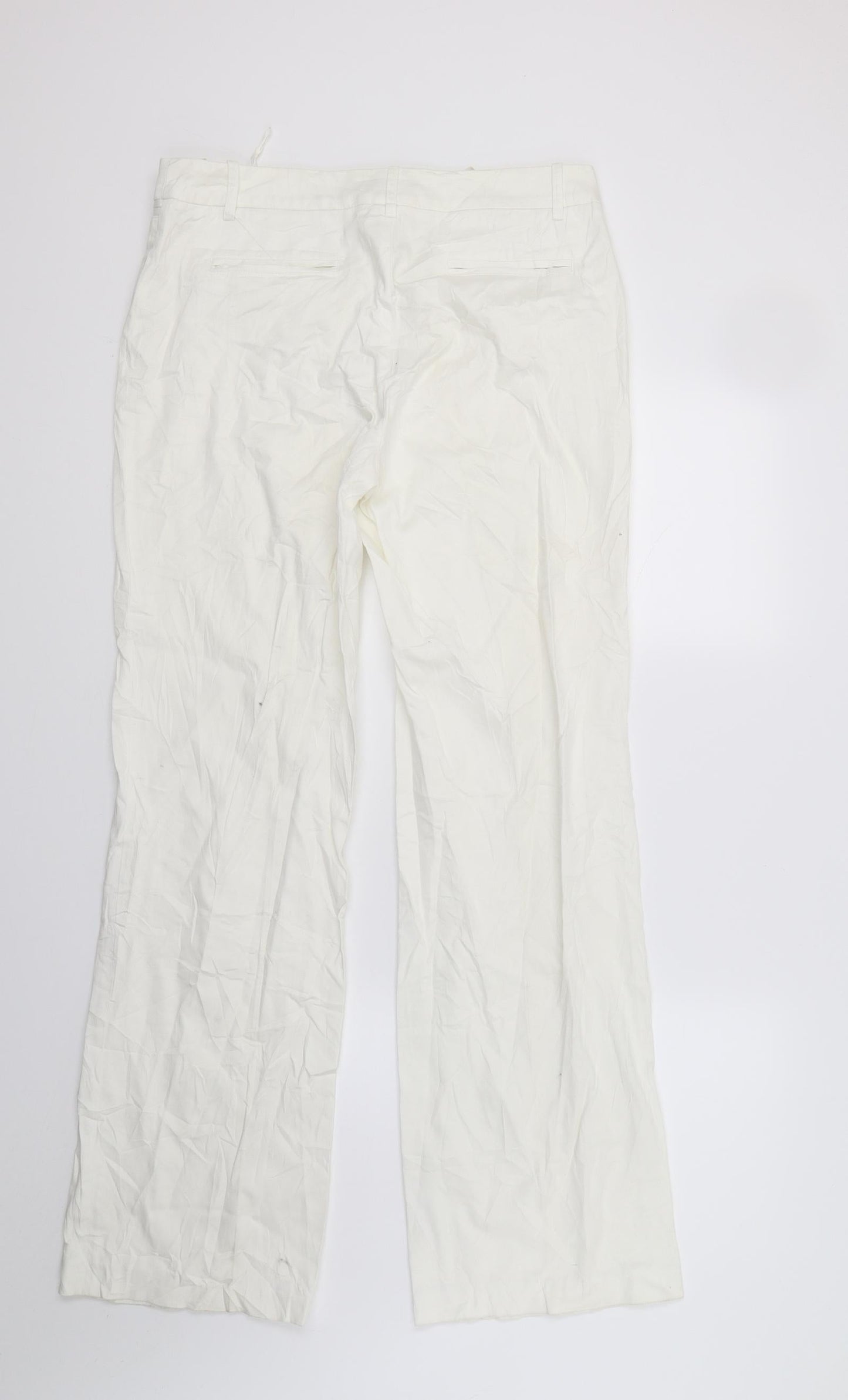 Monnari Womens White   Trousers  Size 14 L28 in