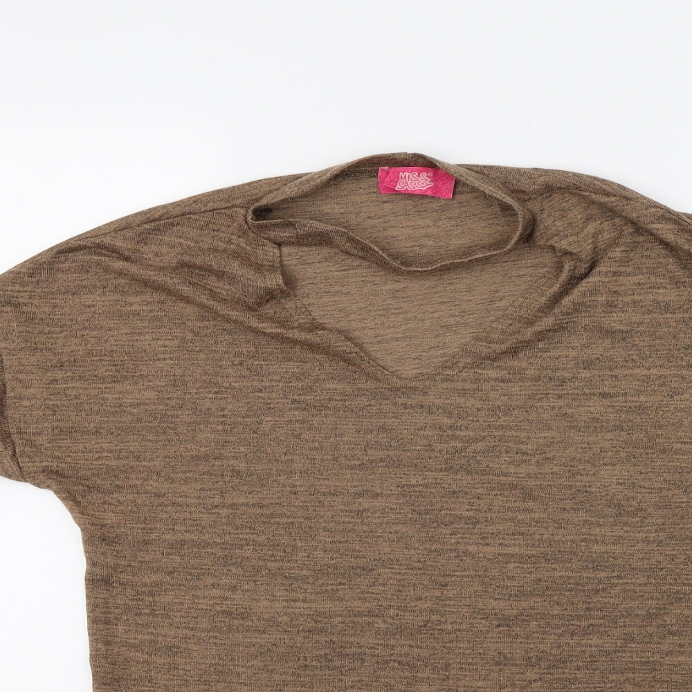 Miss sassy Womens Brown  Knit Pullover Jumper Size M
