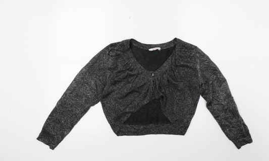 Miss evie Girls Silver   Cardigan Jumper Size 14-15 Years