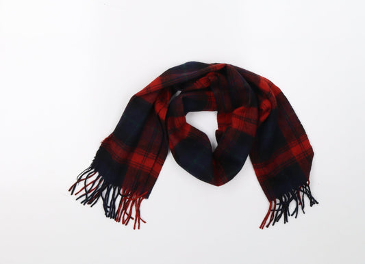 Preworn Unisex Red Check Knit  Scarf
