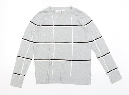 Next Womens Grey Check  Pullover Jumper Size 10