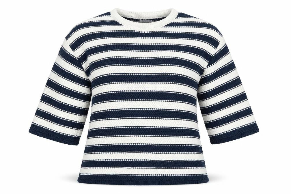 Bellfield Womens Blue Striped  Pullover Jumper Size 8