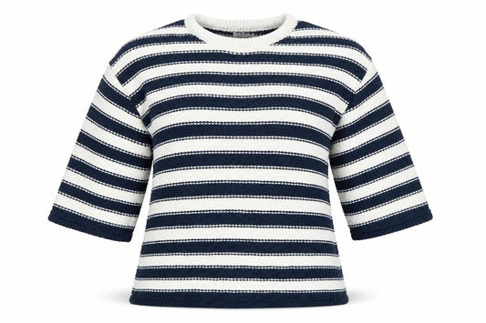 Bellfield Womens Blue Striped  Pullover Jumper Size 8