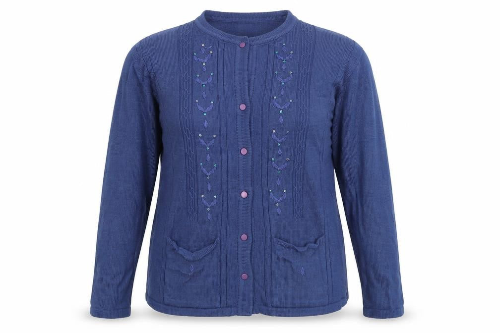 Dil Womens Blue   Cardigan Jumper Size XL