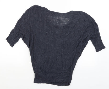 Back view of E-vie women’s blue jumper, size S