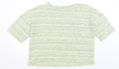 F&F Womens Green Striped  Pullover Jumper Size S