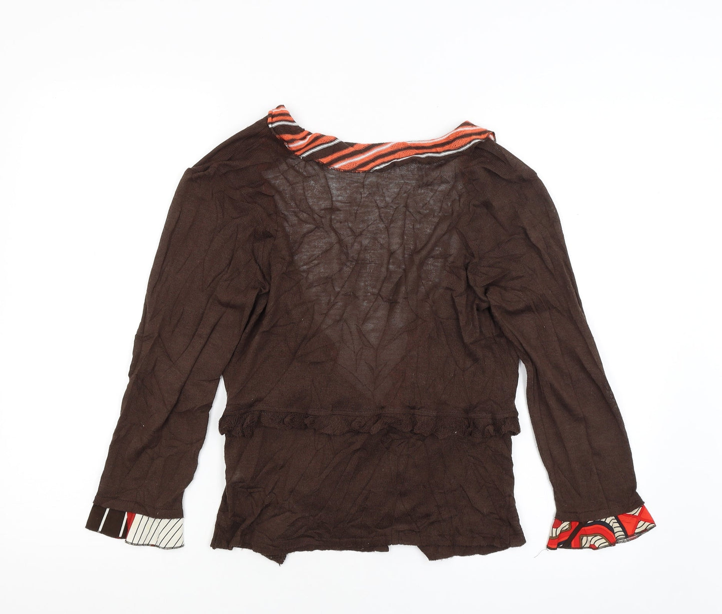 Eva Linka Womens Brown   Wrap Jumper Size S