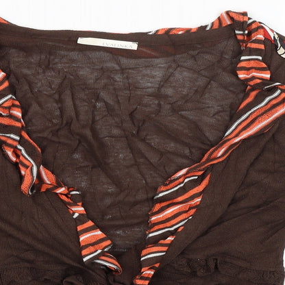 Preloved Eva Linka Womens Brown   Wrap Jumper Size S - Detail