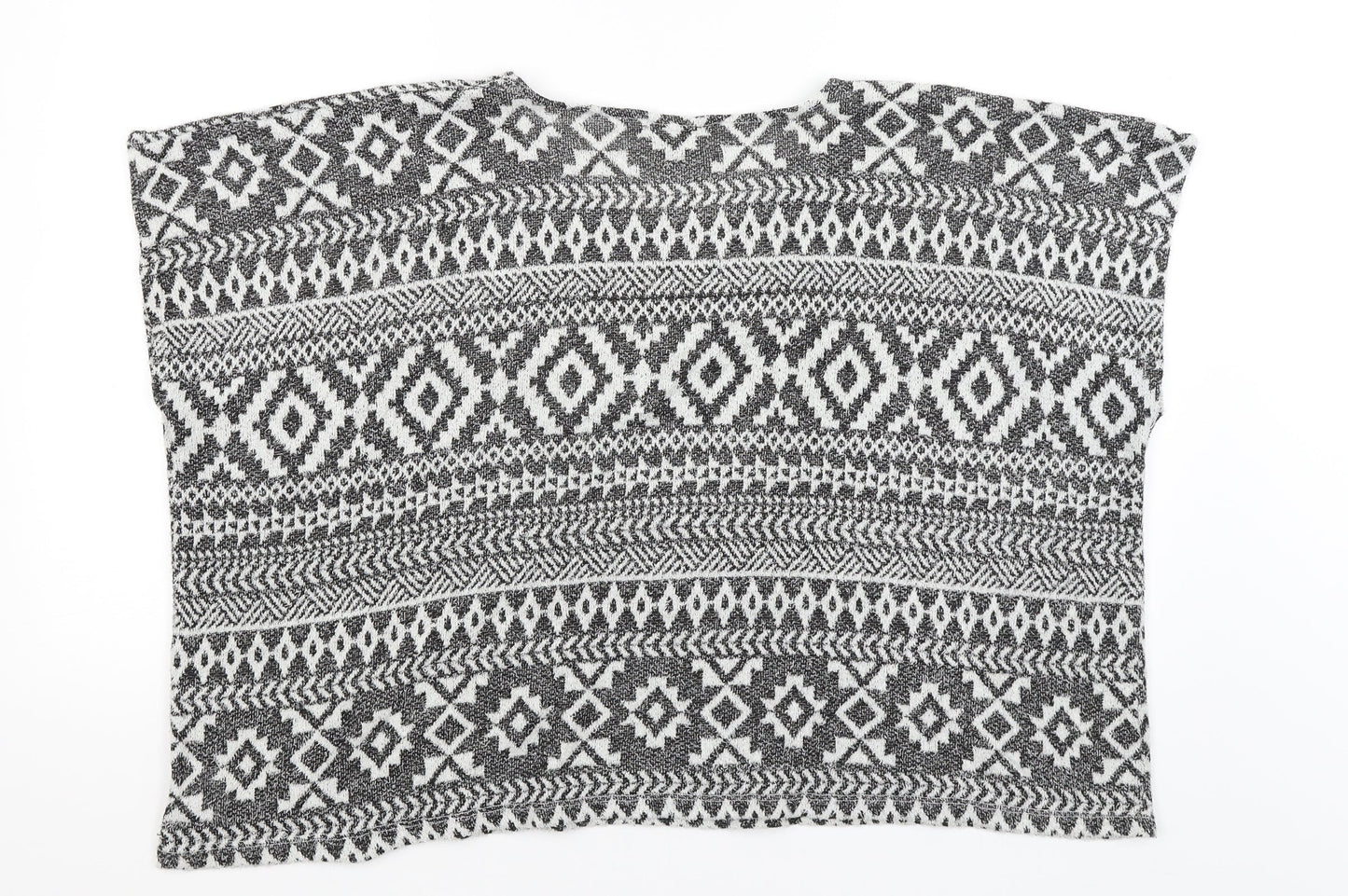 Emerson Juniour Womens Grey Geometric  Basic T-Shirt Size L