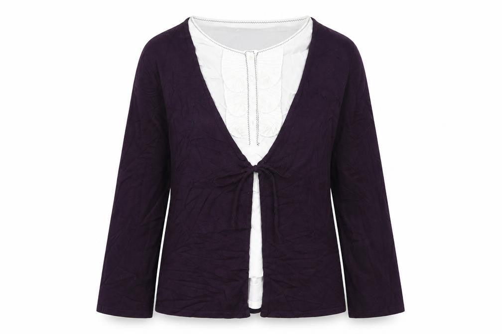 Roman Womens Purple   Cape Jumper Size M