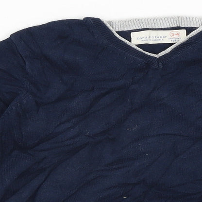 Zara Boys Blue   Pullover Jumper Size 3-4 Years