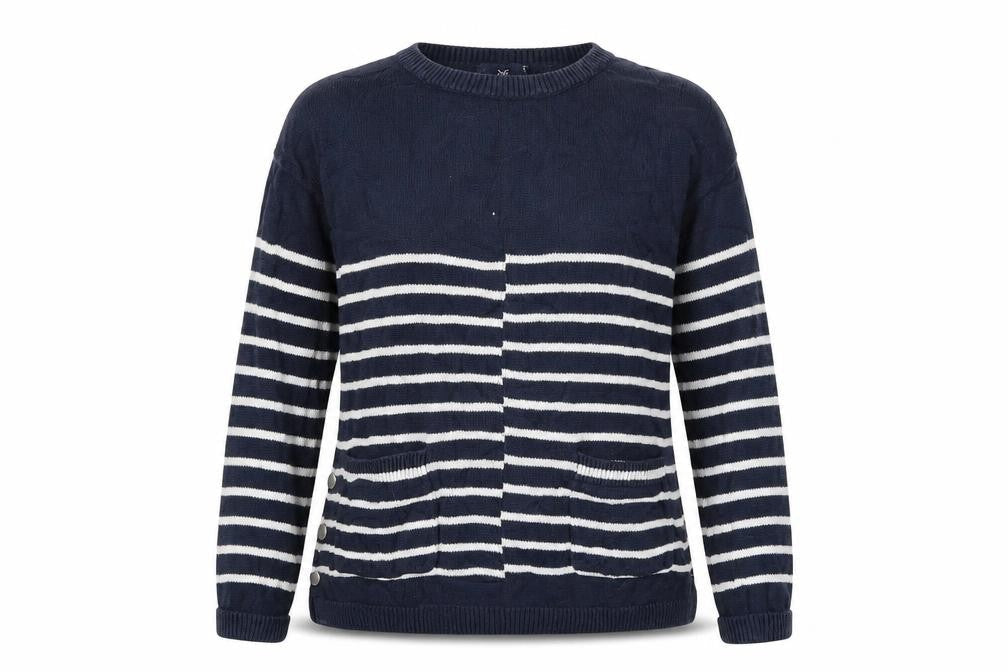 NEXT Womens Blue Striped  Pullover Jumper Size 10