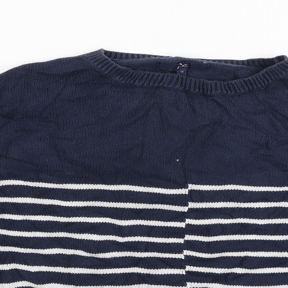 NEXT Womens Blue Striped  Pullover Jumper Size 10