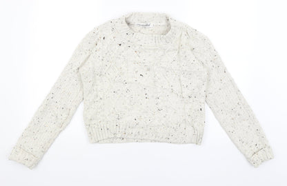 Additional front view of Missguided women’s white jumper, size S