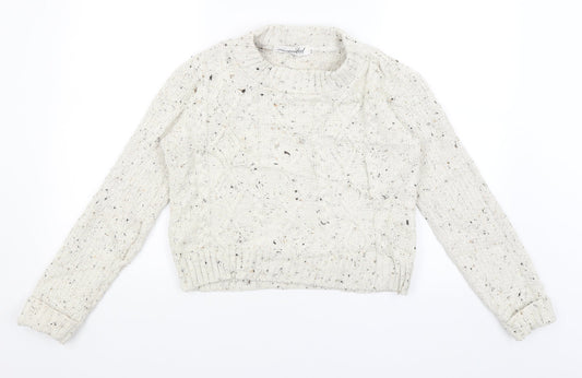 Missguided Womens White   Pullover Jumper Size S