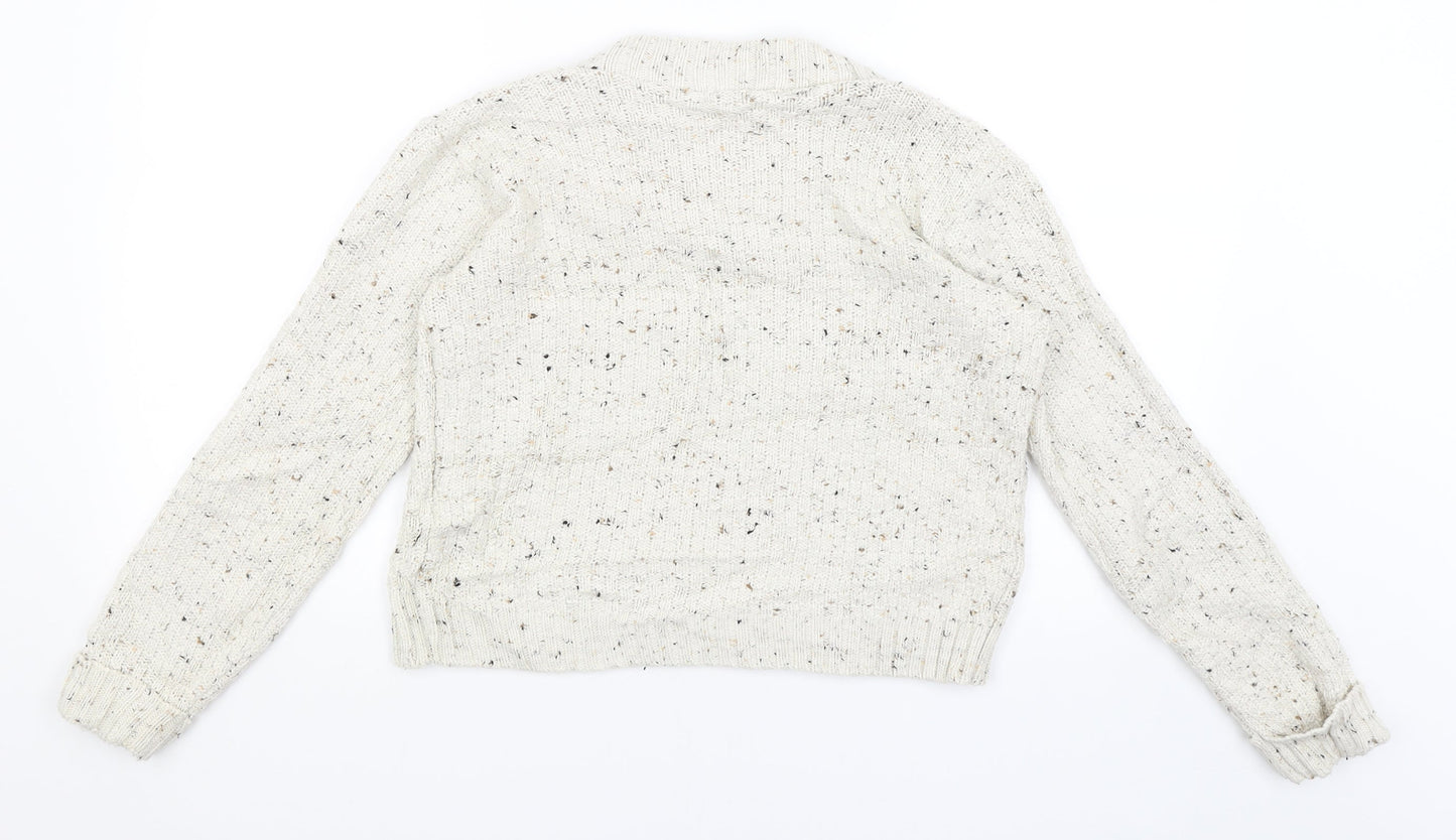 Missguided Womens White   Pullover Jumper Size S