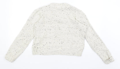 Back view of Missguided women’s white jumper, size S