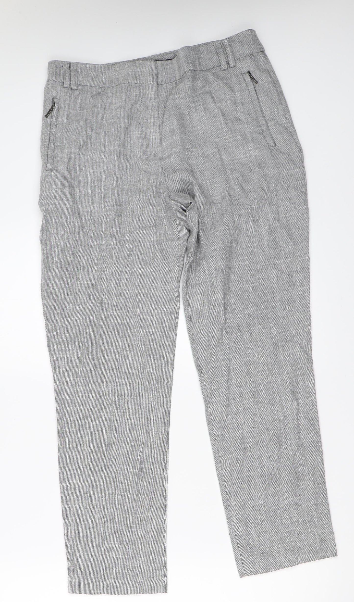 Marks and Spencer Womens Grey   Trousers  Size 10 L26 in