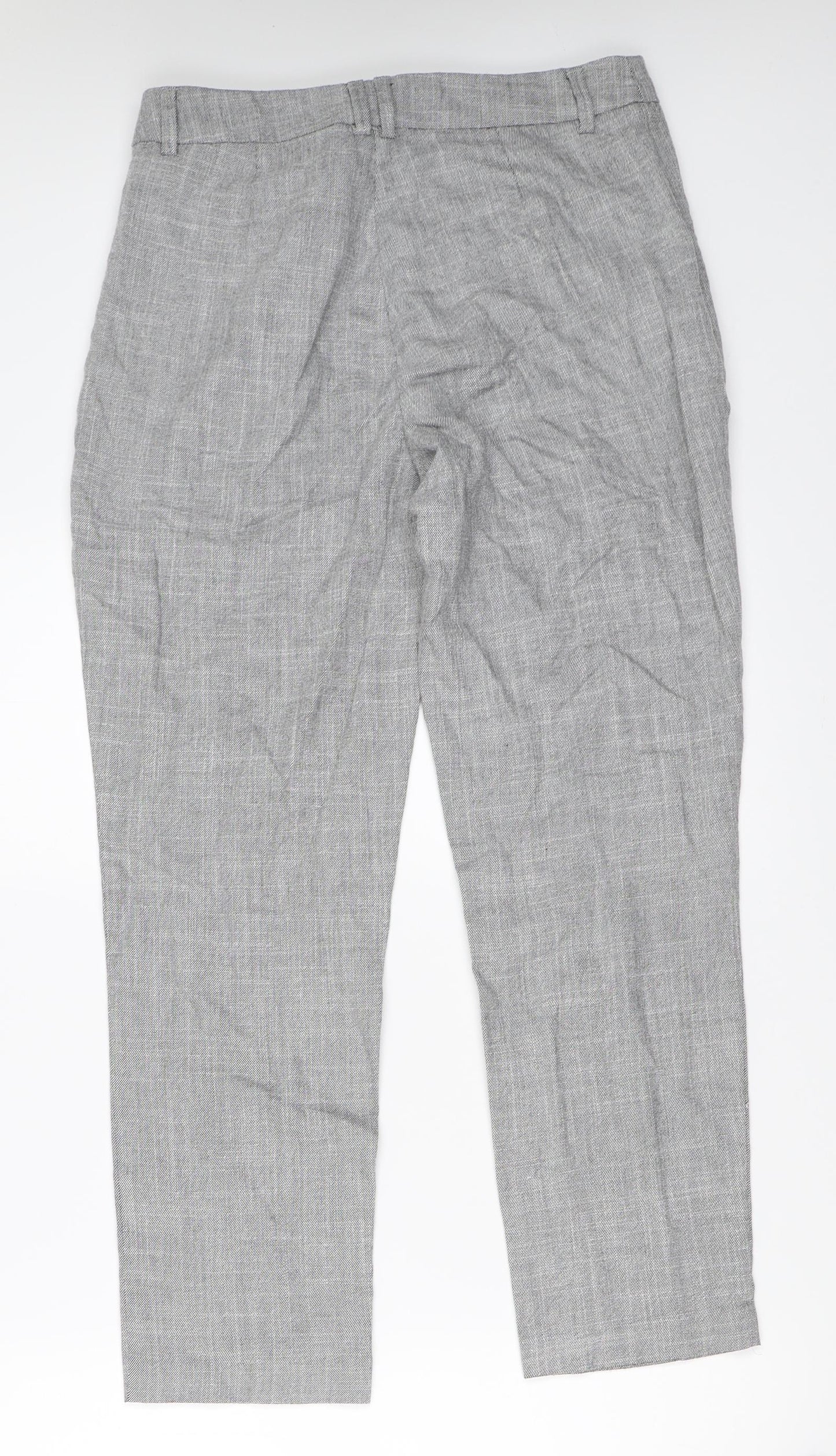 Marks and Spencer Womens Grey   Trousers  Size 10 L26 in