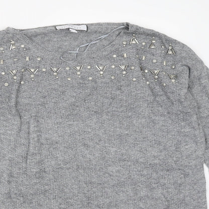 Next Womens Grey   Pullover Jumper Size 6