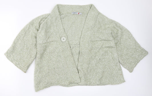 Poppy Womens Green   Cardigan Jumper Size 16