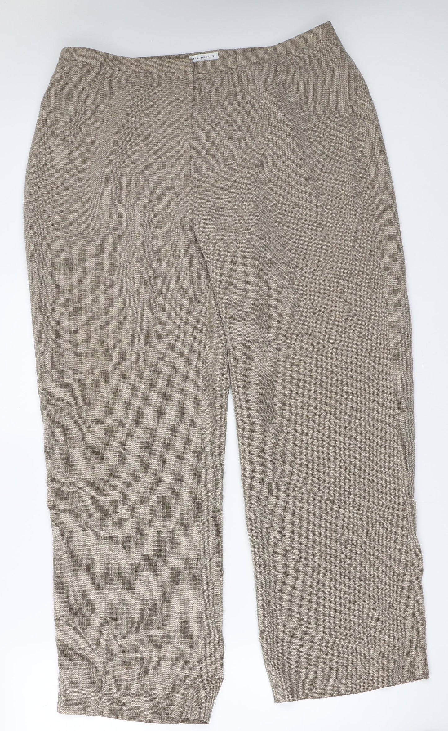 Planet Womens Beige   Trousers  Size 16 L29 in