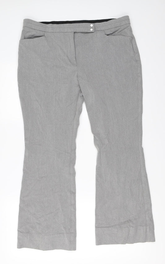 Marks and Spencer Womens Grey   Trousers  Size 16 L27 in