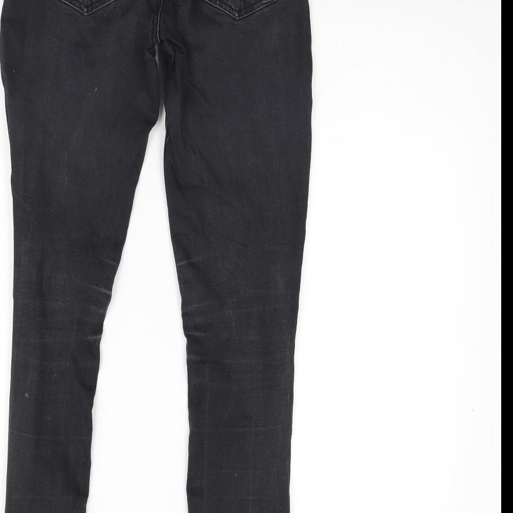 Bershka Womens Black  Denim Skinny Jeans Size 6 L29 in