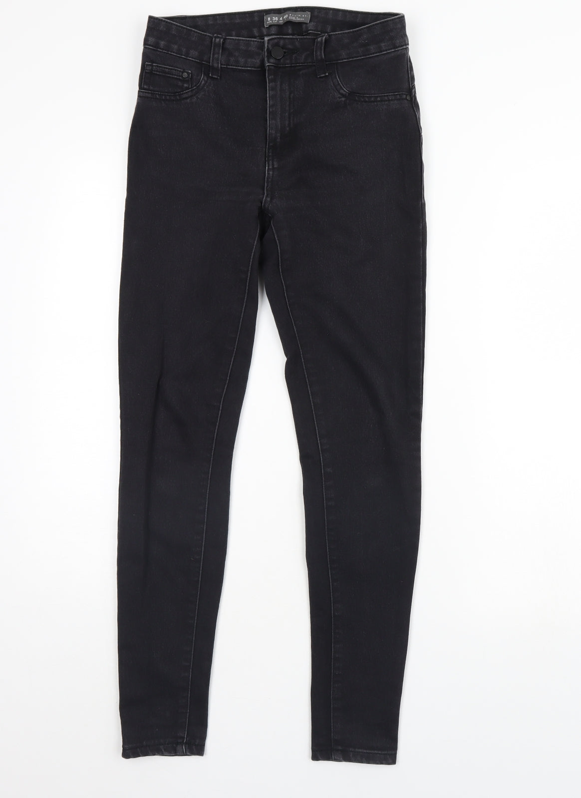 Denim & Co. Womens Black  Denim Skinny Jeans Size 8 L28 in