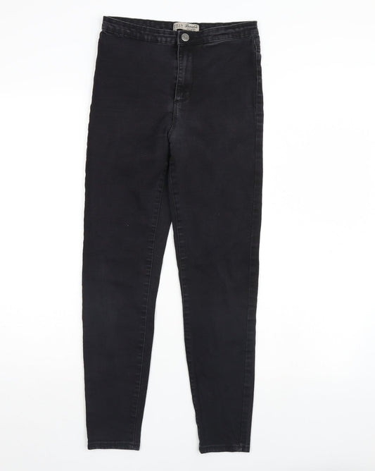 Denim & Co. Womens Black  Denim Skinny Jeans Size 10 L28 in