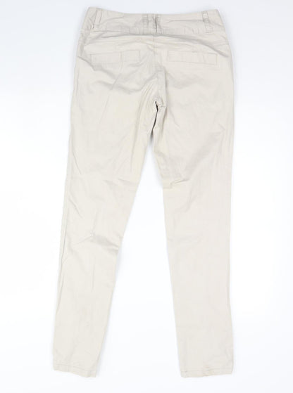 Back view of Red Herring women’s beige trousers, size UK 8, 30-inch leg