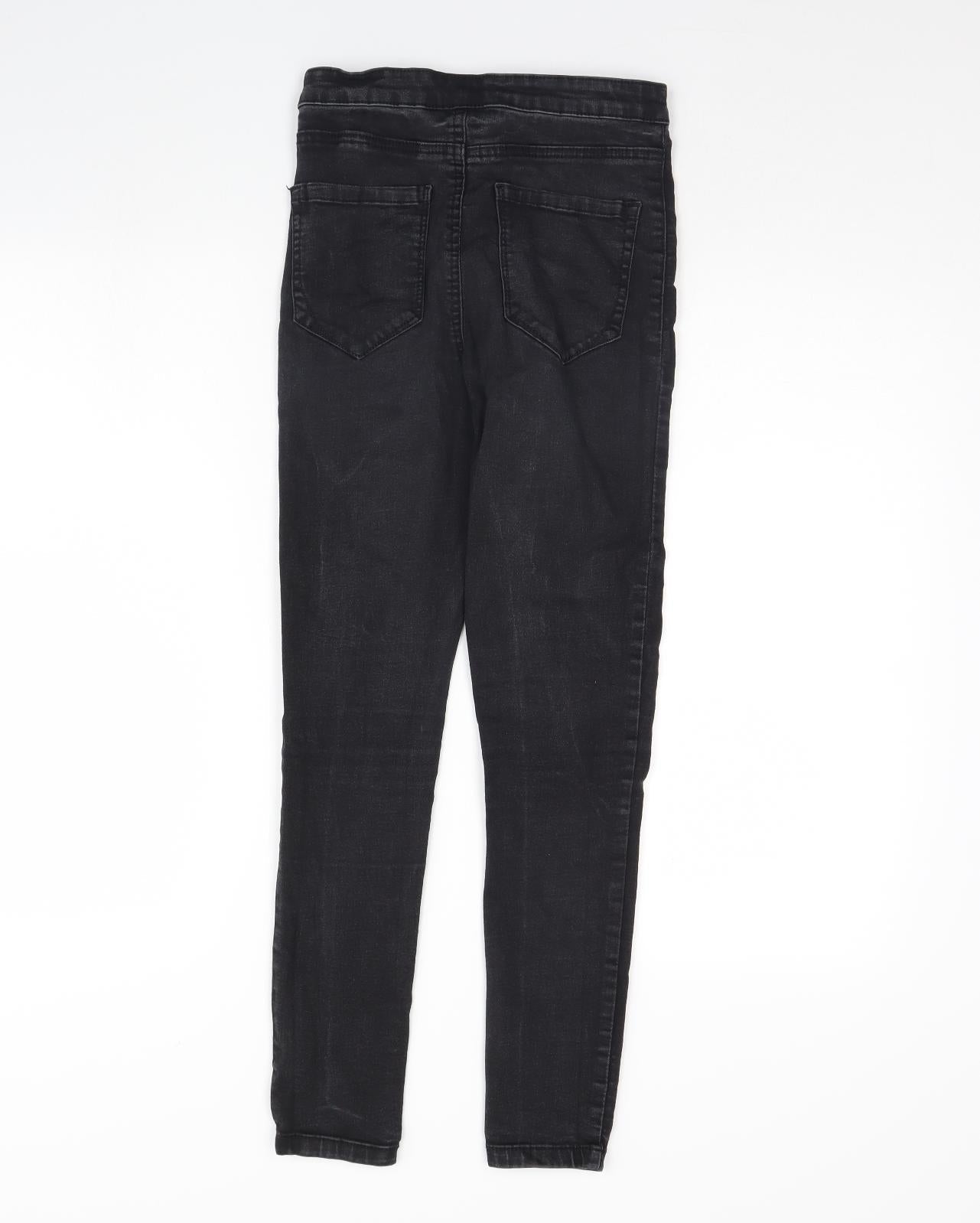 Denim & Co. Womens Black  Denim Skinny Jeans Size 10 L28 in